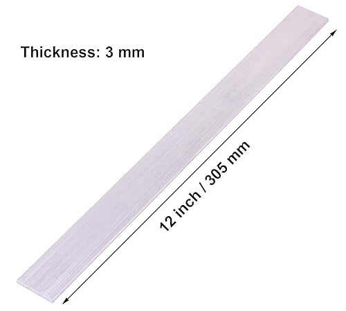 Miniatura 2 de 24 piezas de barra plana cuadrada de aluminio de 18 pulgadas (0.118 in) x 1 pulgada (0.984 in), barra plana cuadrada de aluminio de 12 pulgadas de