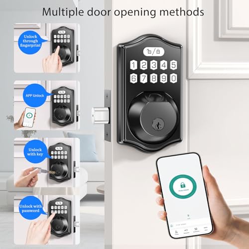 Smart Biometric Front Door Lock with Camera