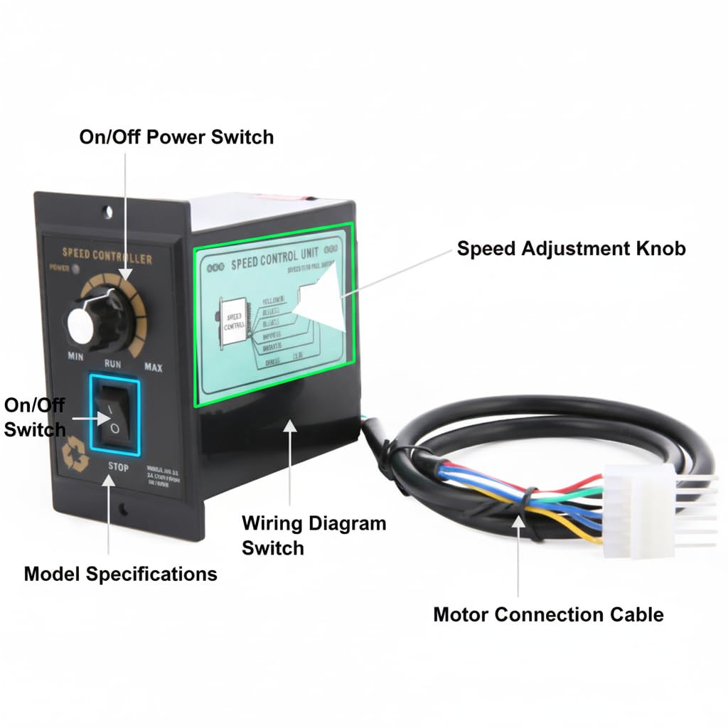 Regolatore Di Velocità Per Motore CA 120-220V 4000W - Controllo Variabile Con Reostato Per Elettroutensili