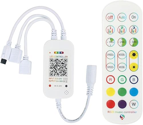 Controlador de tira de luz LED, con control de aplicación y modo de sincronización de música, con función de ajuste de colores ilimitados y disponible en Yaxa Costa Rica