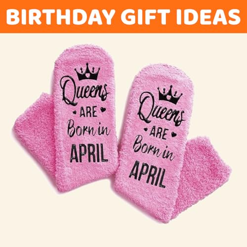 Image of HAPPYPOP Birthday Gifts Ideas for Mom - Pink Month Birthday Socks for Women
