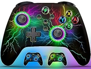 HELLCOOL Kabellos Controller für Switch/Lite/OLED Konsole - Switch Controller mit Cooles RGB Look, Programmierbare/Turbo/Aufwa... Präzise Joysticks, Dual Motors Vibration