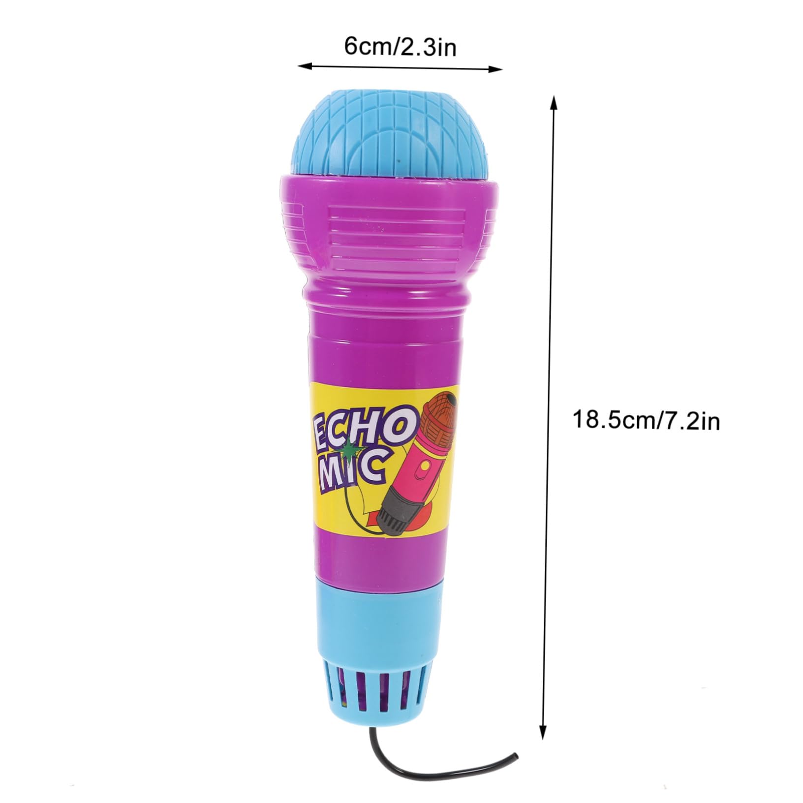 BCOATH Kids Echo Microphone Toy Plastic Voice Amplifying Line Microphone for Boys and Girls 6 Pack