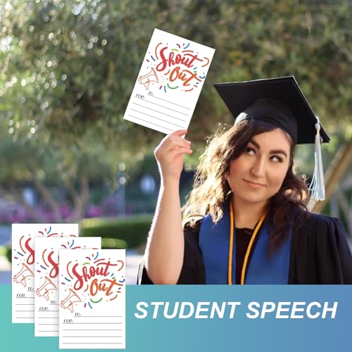 Gosknor 50 peças de cartões de grito, cartões de agradecimento de funcionários de papel coloridos pa