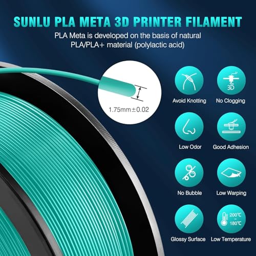 Image of SUNLU High Speed PLA Filament 1.75mm, Meta Sakura Pink 1KG Spool | ±0.02mm accuracy, tough impact resistant, neat wound no tangles, fits FDM printers, PLA Meta 1.75mm Sakura Pink 1KG (2.2lbs)