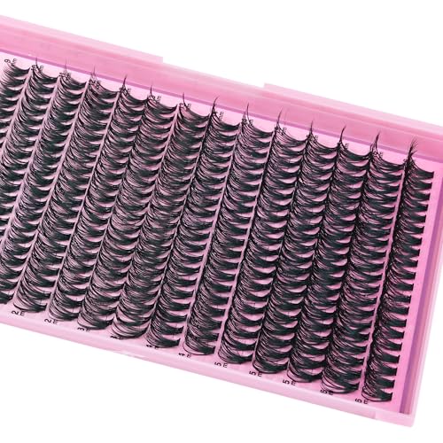 Image of FANXITON DIY Lash Extension Kit 40D D Individual Lashes Lash Clusters Kit Cluster Lashes Lash Bond and Seal and Lash Tweezers for Lash Clusters Kit DIY at Home