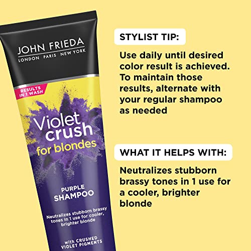 John Frieda X1 8.3 Ounce Shampoo For Blonde Hair, Violet Crush Purple Shampoo thumb #2