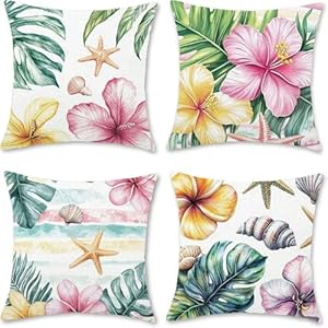 Fcunjuun 80x80cm 4er Set Outdoor Kissenbezüge