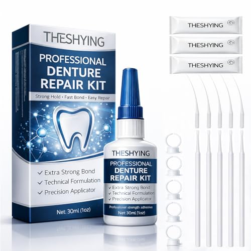 THESHYING Official Professional Grade Dental Lab Instant Bonding Dental Glue for Dentures & Lab...