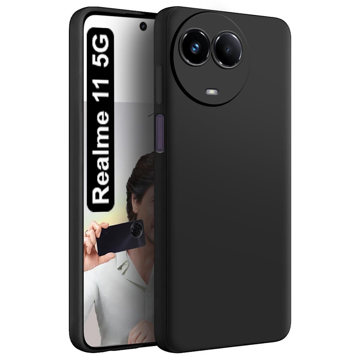 Fashionury Back Cover for Realme 11 5G / Realme C67 5G | Camera Bump Protection | Matte Soft Silicon Flexible | All Side Shock Proof Rubberised Back Case Cover for Realme 11 5G / Realme C67 5G (Black) (B0CHF9385R) Amazon Price History, Amazon Price Tracker