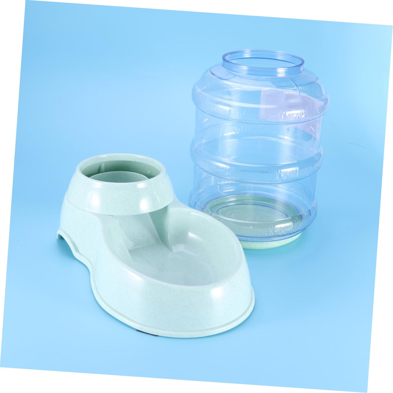 BESPORTBLE Suministros para Mascotas Dispensador Automático de Agua Y Comida para Mascotas Capacidad de 3 8 L Recipiente Desmontable Adecuado para Perros Y Gatos Verde