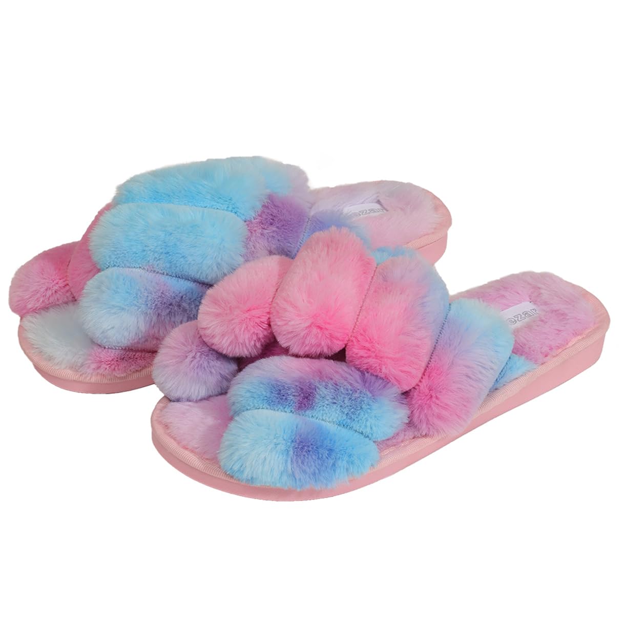 Fadezar Pantofole Peluche Donna Ciabatte da Casa Comode Invernali Moda Scarpe Sandali Slippers