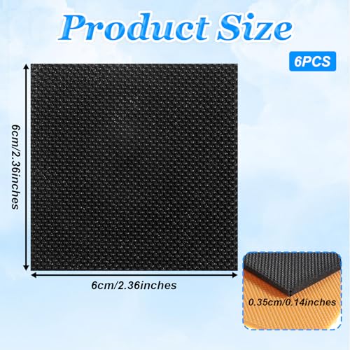 Image of ElevateTech 6 Pcs High Heel Patch, Rubber Non-Slip Sole Protectors High Heels Shoe Grips Repair Stickers Replacement Kit Square Shoe Repair Pad Accessories for Women