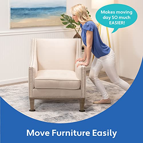 Mighty Monkey Furniture Sliders, 24 Pack, Carpet And Hard Floors Surfaces Moving Kit, Chair Leg Floor Protectors, Felt Coaster Pads Help Easily Move Sofa, Couches, Heavy Large Furniture Mover Gliders #TOP4