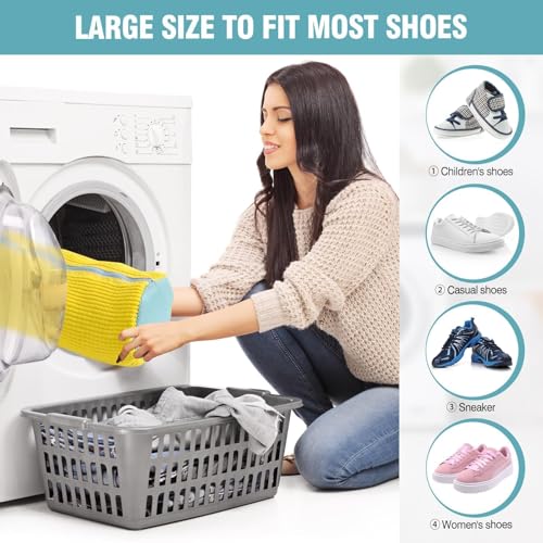 Shoe-Washing-Machine-Bag-Shoe-Laundry-Bag-for-Washer-and-Dryer-2-Pack-Shoe-Cleaning-Bag-for-Sneakers-Tennis-Shoes-XXL-Size-Shoe-Protection-Dry-Bags-Zipper-Hook-Travel-Dorm-Storage