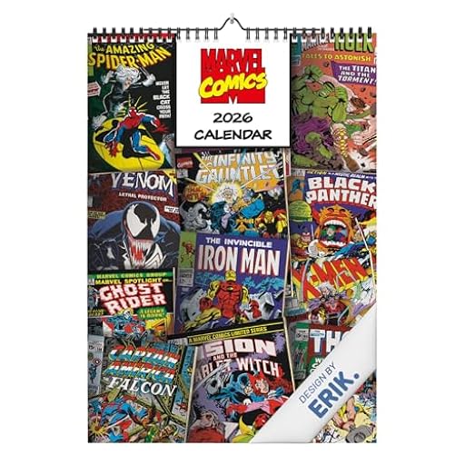 Grupo Erik Calendario 2026 pared grande Marvel - Almanaque pared 2026 : Planificador mensual A3 : Con Ilustraciones a todo Color y Fácil de colgar | Ya disponible en tu tienda friki favorita! En mundofriki.es!