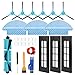 Queta Kit de Accesorios de Recambio para Cecotec Conga 3090 Robot Aspiradora 2 Cepillos Principales 6 Cepillos Laterales 3 Filtros Hepa 2 Mopas 12 Filtros de Tanque de Agua 4 Herramientas