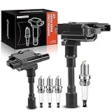 A-Premium 2x Ignition Coil Pack and 4x Iridium Spark Plugs Compatible with Suzuki Esteem 1999 2000 2001 2002 1.6L