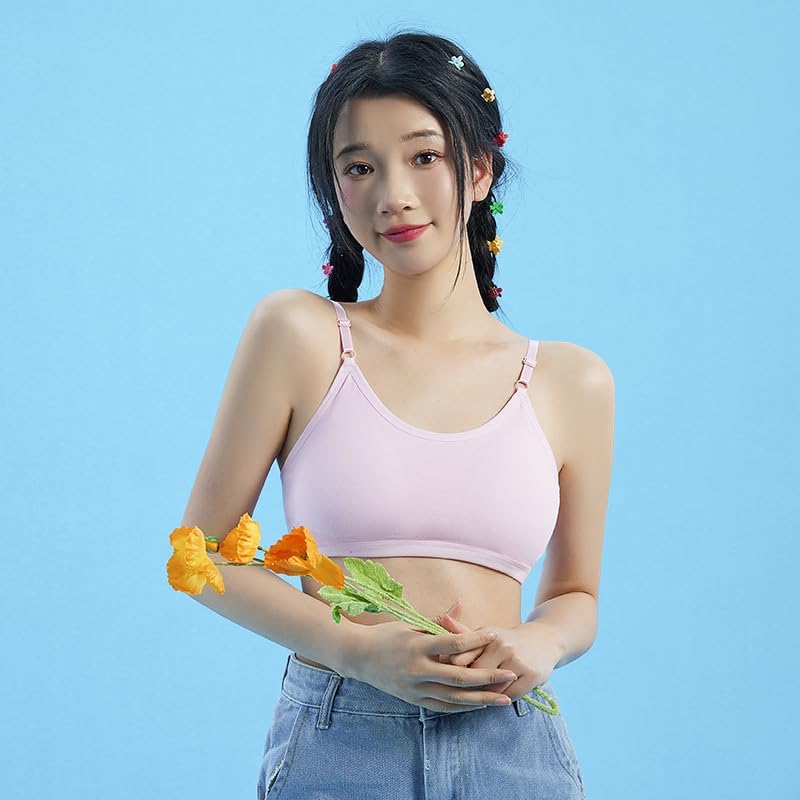 Bras for Girls Training Cotton Bras Wireless Light Padded Sports Bra 8-16 Years Girl's - Image 8