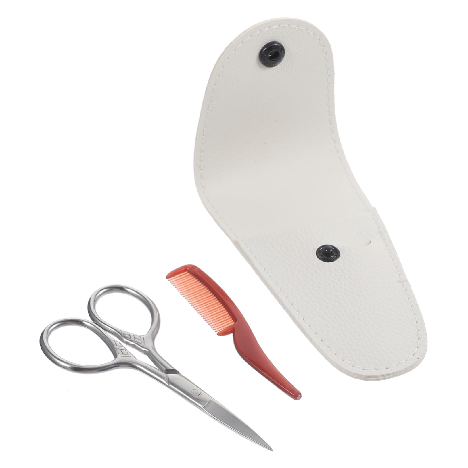Beavorty 3 Piezas 1 Juego Tijeras De Peluquería Pequeñas Para Vello Facial Equipo Para El Cuidado De La Barba Tijeras Para Barba Kit De Recorte De Bigote Tijeras De Bigote Hombre Mini Peine