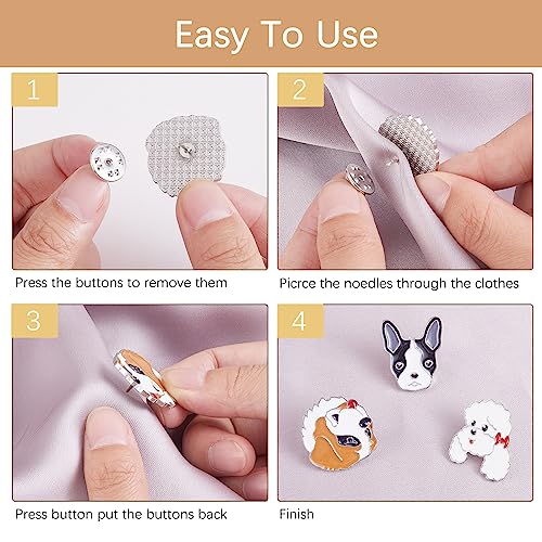 Image of Ornaland 9 Pieces Dog Brooch Pins Cute Animal Brooch Cartoon Samoyed Dog Lapel Pins with Brass Clutches Alloy Enamel Brooches Badges Jewelry for Backpacks Clothes Jackets Hats