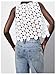 dsumvns Women Hollow Out Sleeveless Embroidered Tops Fashion Crew Neck Loose Fit Beach Vacation Cover Ups A-White