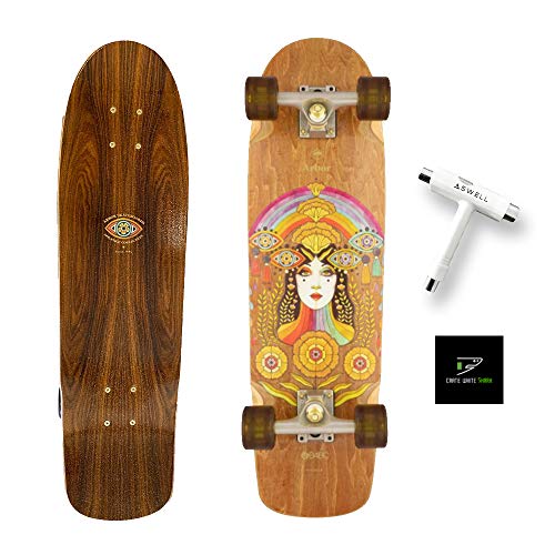 Arbor Collective Solstice Collection Skateboard Bundled with Swell Skate Tool + Crate White Shark Sticker (Pilsner Solstice 21)