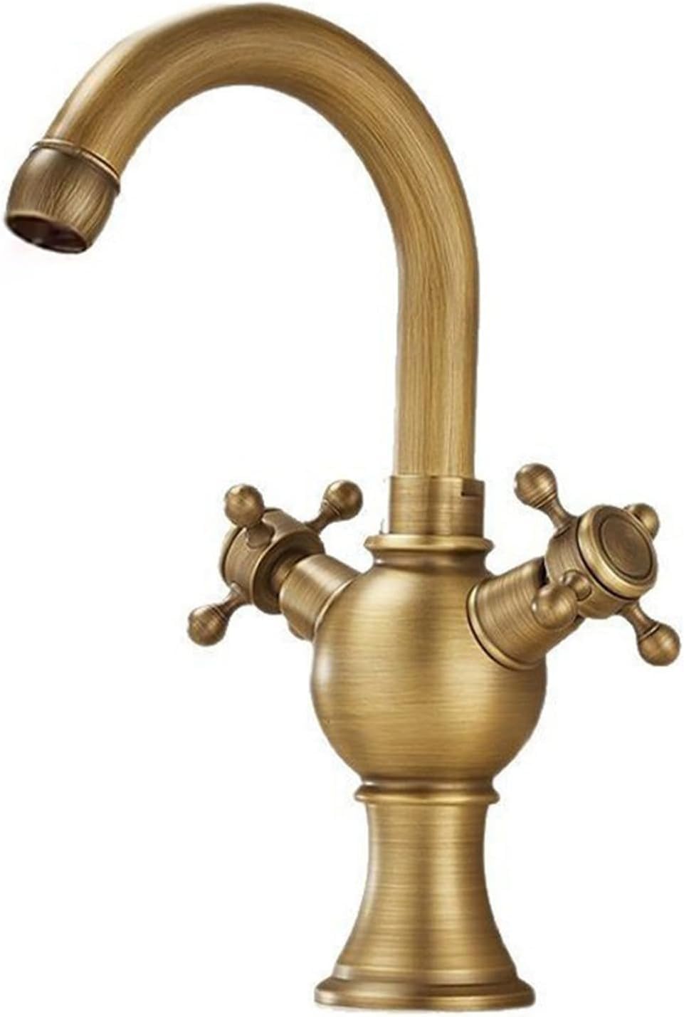 Taps, Handle Antique Sink Mixer Stylish Washbasin Fixture for Elegant Bathrooms(Antique,Short)