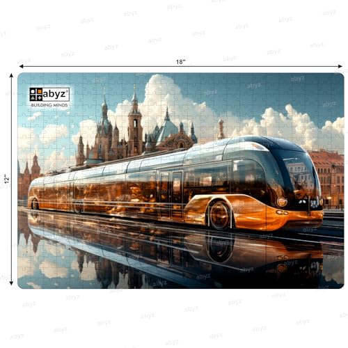 Image of ABYZ Wooden Jigsaw Futuristic Transportation Puzzle for Kids Play and Learn Educational Puzzle for Children Aged 7+ and Adults Toy for Improving Memory & Problem Solving