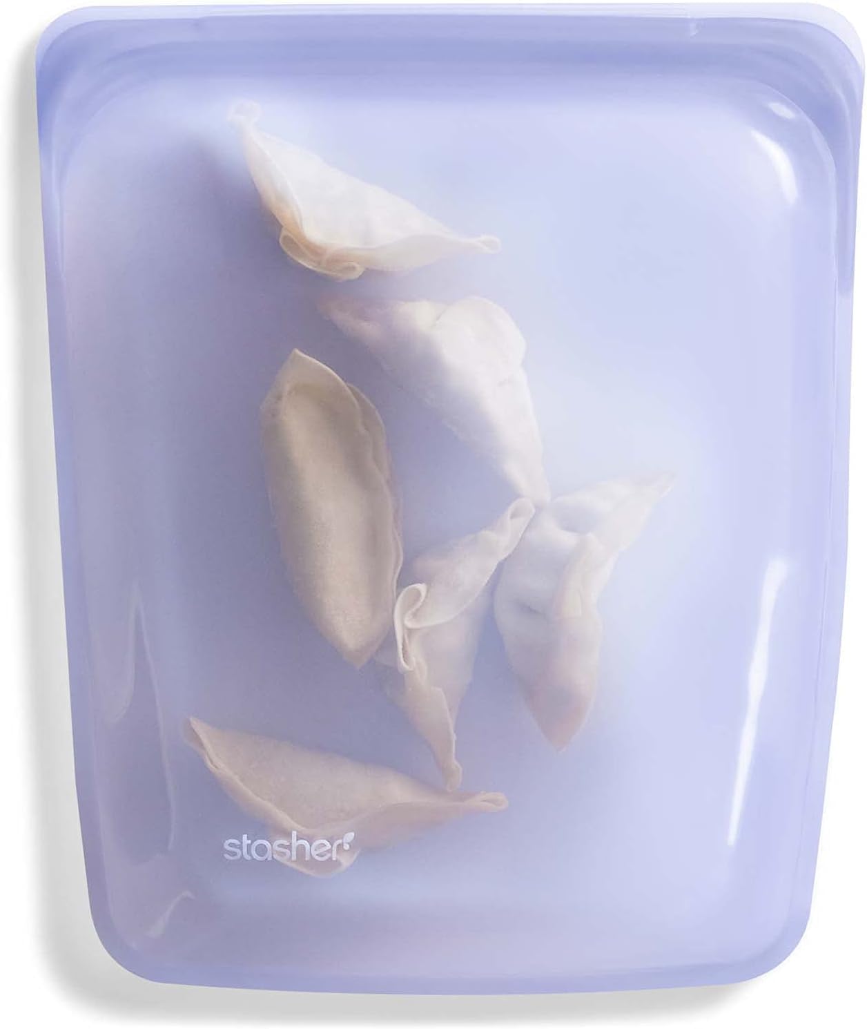 Stasher Silicone Reusable Storage Bag, 1/2 Gallon (Lavender) | Food Meal Prep Storage Container | Lunch, Travel, Makeup, Gym Bag | Freezer, Oven, Microwave, Dishwasher Safe, Leakproof