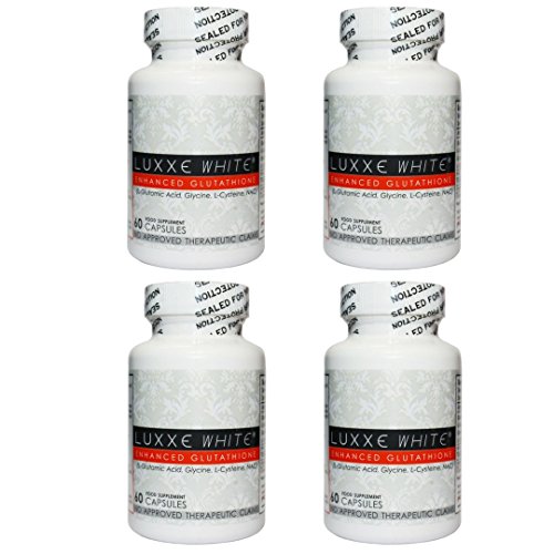 4 Bottles 60 Caps Luxxe White Enhanced Glutathione - Effective Skin Whitening Supplement