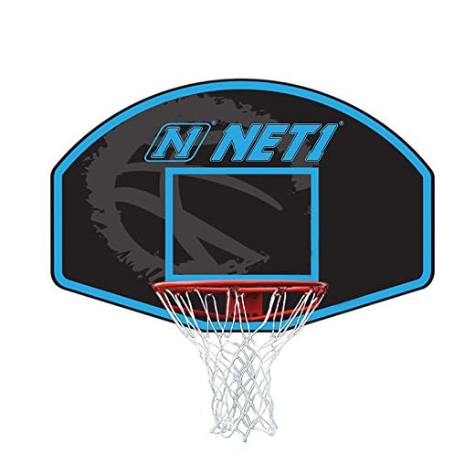 NET1 Vertical 76 x 50 cm Backboard & Goal Sistema de Baloncesto, Unisex Adulto, Azul, Estándar