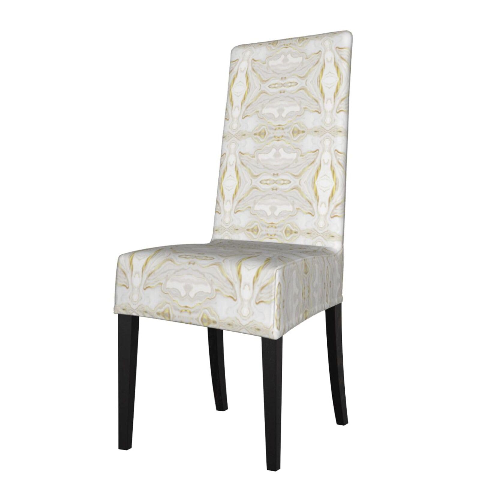 Lkymoh As Picture Marble White, Chair Covers Stretch Chair Slipcovers For Dining Room, For Party Pet Protection Universal Fit Soft Polyester