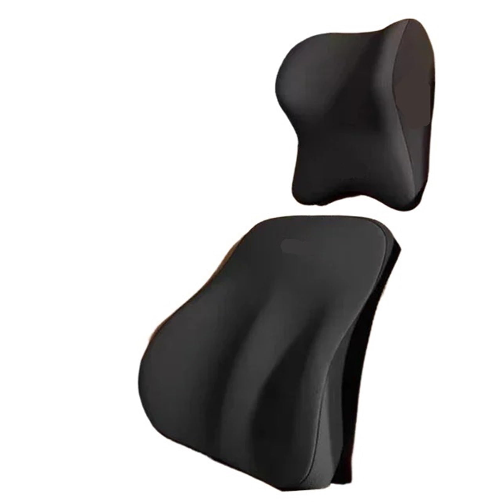 poduszka do jazdy Poduszka lędźwiowa z pianki memory foam do samochodu, uniwersalna poduszka pod głowę, szyję(Black Suit)