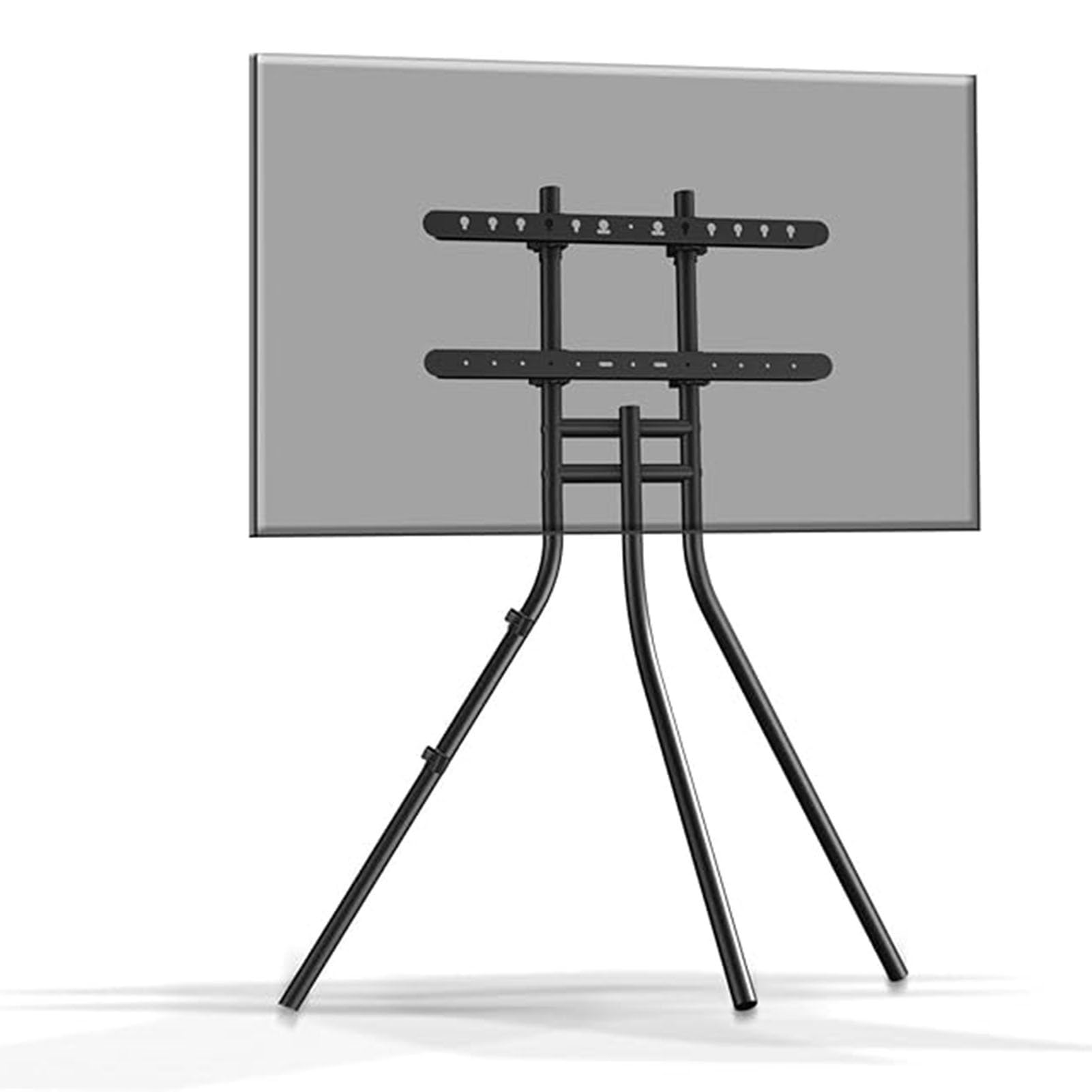 Support TV chevalet avec trépied - Support de Sol Universel pour téléviseurs à écran Plat de 42 à 86 Pouces, Support pour Tableaux réglable en Hauteur pour Salon/at,Black