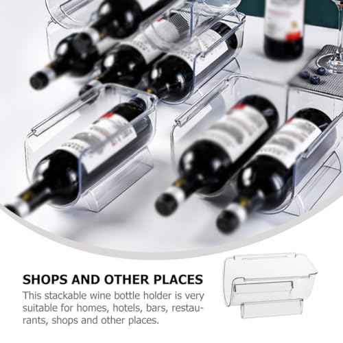 Soporte transparente acrílico para 8 botellas de vino miniatura 3