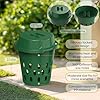 Inground Worm Composter, 2-Pack 8L (2.11Gal) Warm Farm, Outdoor Worm Compost Bin for Garden Beds & Home Use, Vermicomposting Bin for Beginners (9.5x9.5x10.8Inch), Green