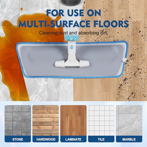 Image of 3 Pack Microfiber Mop Pads | Mop Replacement Pads Refills, Floor Spray Mop Pads, Wet Mop Pads, Reusable Pads, Suitable for All Spray Mops Cleaning
