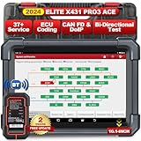 2025 NEW LAUNCH X431 PROS V+ Elite Bidirectional Scan Tool (Same as X431 V+), Free Update, ECU Online Coding, CANFD&DOIP, FCA AutoAuth, V.A.G Guide, 38+ Reset for All Cars, OEM Full System Car Scanner
