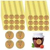 Kraft Stickers (420 Pezzi), Etichette autoadesive per marmellate, Un foglio con 12 etichette, 35 fogli, Per Barattoli,Buste,Regali,Matrimonio Compleanno Ringraziamento Festa DIY,T5