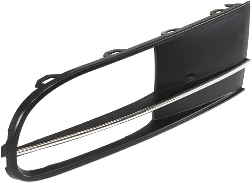 KarParts360 For Volkswagen Beetle Fog Light Cover 2012-2019 Driver Side | Black Shell | Chrome Insert | Convertible/Coupe/Hatchback | DOT/SAE Compliance | VW1038117 | 5C5854661C9B9