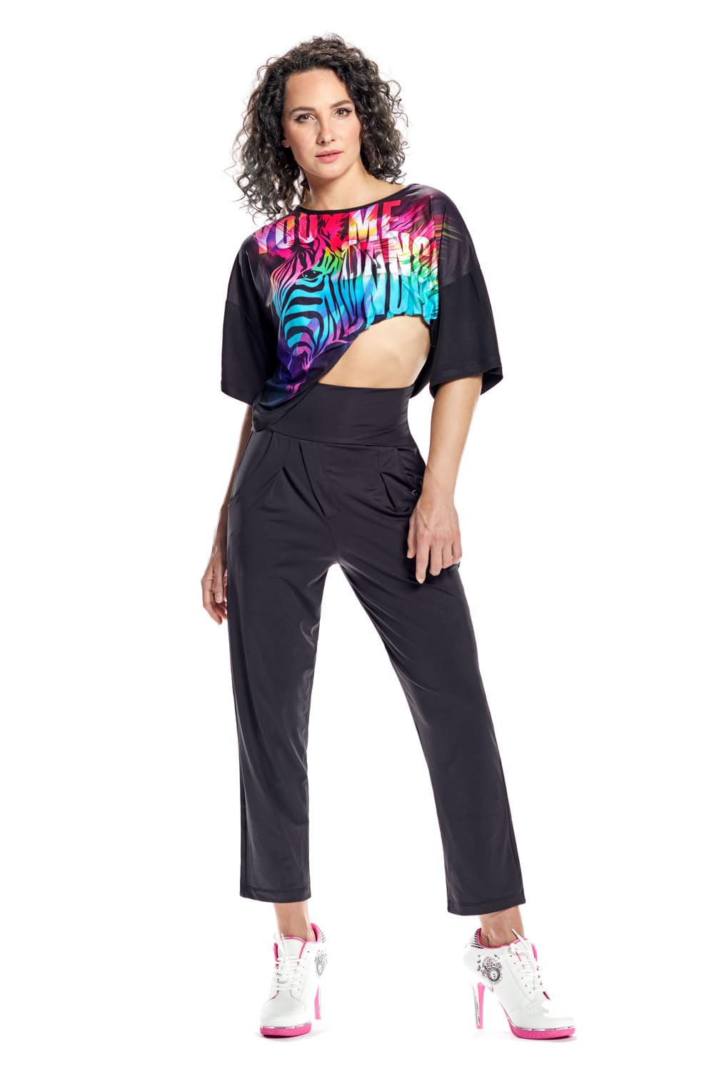 WINSHAPE - Eleganti Pantaloni Funzionali A Vita Alta 7/8 Hp303 con Fascia in Vita, Pantaloni Casual Donna