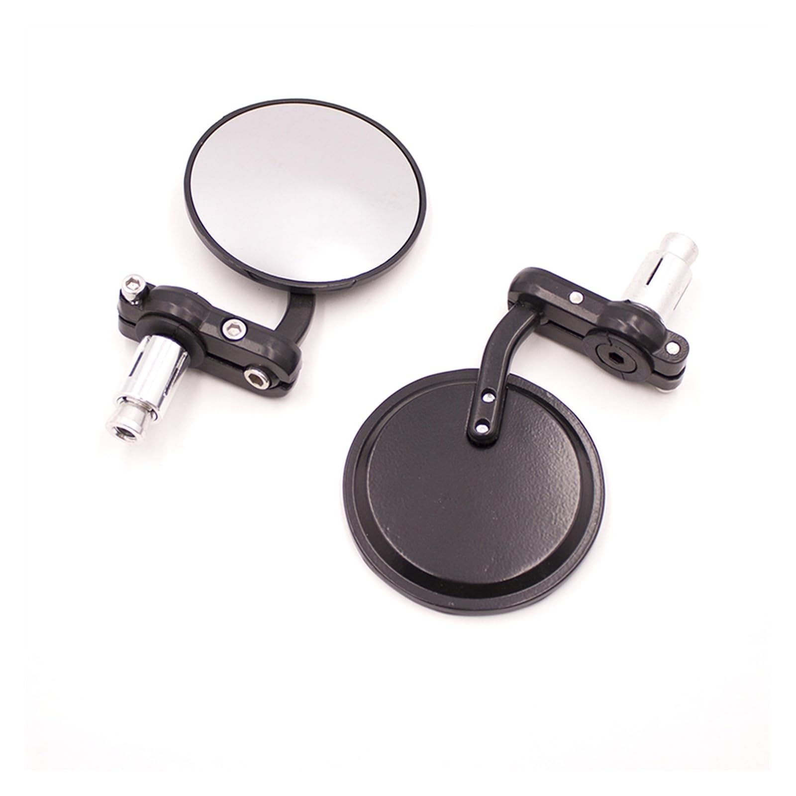 Motocicleta Retrovisores Espejo Retrovisor Para Motocicleta, Espejos Retrovisores Para Motocross, Rotación De 360 ​​grados, Espejo Elíptico Redondo Ajustable, 2 Unids/par Espejos Motocicleta Laterales
