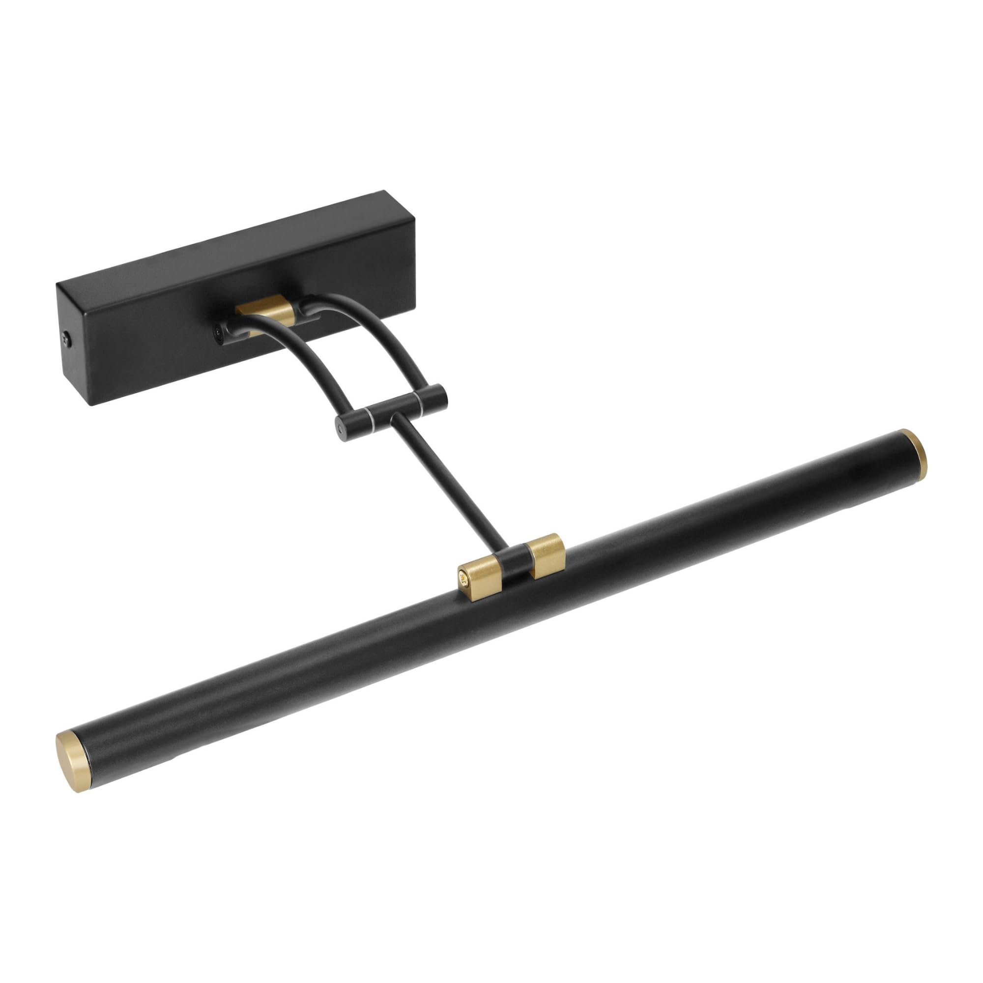 Lampada Specchio Bagno Colore Nero 4000K IP44 Applique Bagno Specchio con Braccio Mobile - Regolazione dell'Angolo di Illuminazione Design Moderno (40cm / 7W / 770lm)
