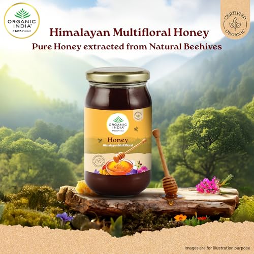 Image of A TATA Product - Organic India Himalayan Multi Floral Honey - 500g | Raw & Unprocessed | Natural & Organic | Sourced from Shivalik Range | Rich in Nutrients & Antioxidants