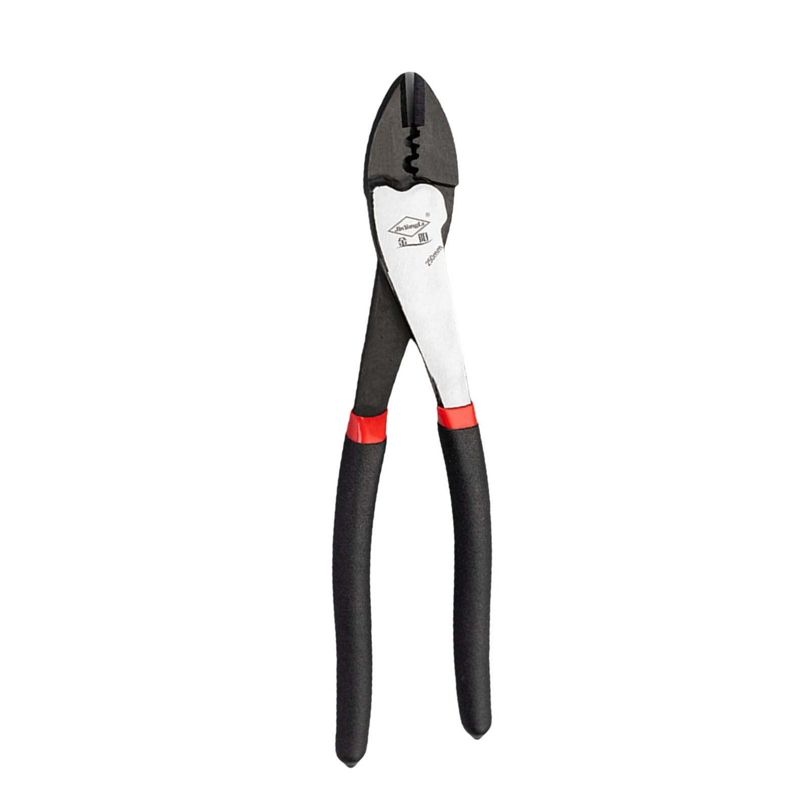 10inch Cable Crimper and Wire Cutter Ergonomically for Precisions Cutting and Crimping Tasks Electricians Pliers