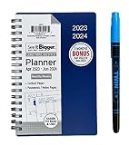 PlanAhead See IT Bigger Small, Pocket Size April 2023 - June 2024 Monthly/Weekly Planner Approx. 4"
