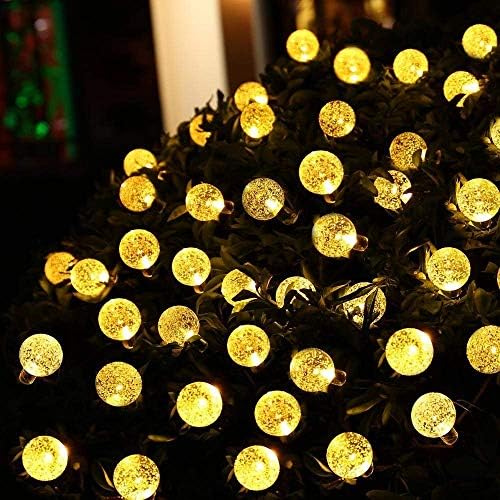 DeepDream Solar Lights Outdoor, 40 LED 7.5M/25Ft Waterproof Garden Lights Solar Powered, Crystal Ball Decorative String Fairy Lights for Garden Patio Yard Balcony Christmas Trees, Warm White