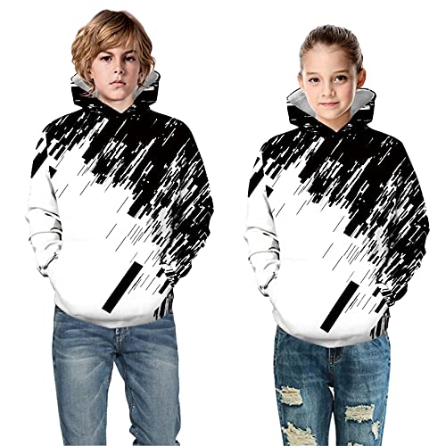 Generic Kids 3D Print Pullover Hoodies Tops Print Boy Pullover Teen 3D Cartoon With Pocket Kids Girl (Multicolor, 7-8 Years)3