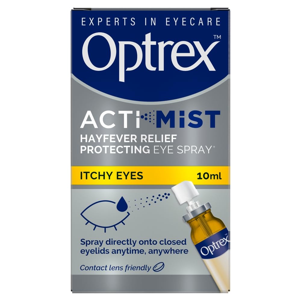 ActiMist 2-in-1 Eye Spray for Itchy Hayfever Allergy Plus Watery Eyes - 10 ml (Pack of 2)